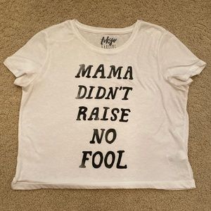 White crop top. Size small (can fit small/medium)